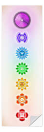 Selvklebende plakat The seven chakras - Series VI Artwork IV