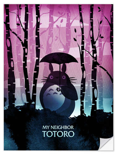 Selvklebende plakat My Neighbor Totoro