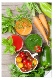 Selvklebende plakat Fresh vegetable smoothie