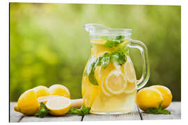 Aluminium print Lemonade with mint