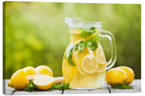 Canvas print Lemonade with mint