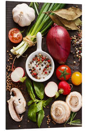 Magnettafel Zutaten für das Abendessen