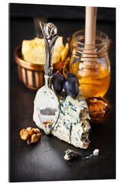 Gallery print Delicious blue cheese with honey