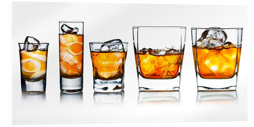 Acrylglas print alcoholic drinks with natural ice