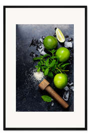 Gerahmter Kunstdruck Mojito Zutaten