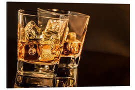 Aluminium print Whisky glasses