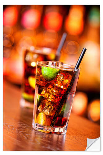 Muursticker Cuba libre - cuban cocktail