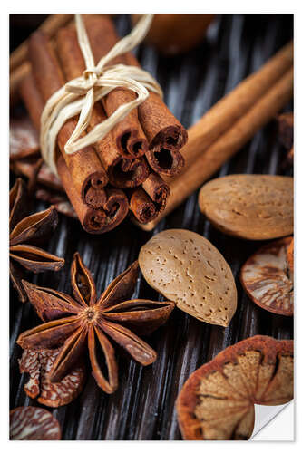 Selvklebende plakat winter spices