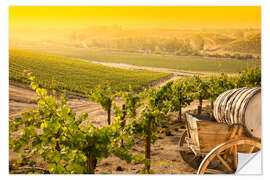 Wandsticker Weinberg zur Weinlese