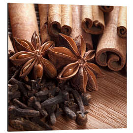 Magnettafel Zimt auf Holz