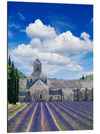 Magnettafel Sénanque-Abtei mit Lavendelfeld, Provence, Frankreich