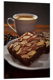 Quadro em plexi-alumínio brownie and hot coffee