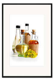 Gerahmter Kunstdruck Öle in Glasflaschen