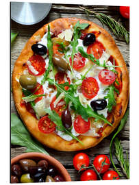Magnettafel Frische selbstgemachte Pizza