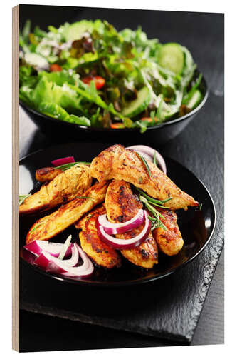 Puutaulu Low Carb - meat and salad