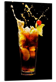 Acrylic print  Cuba Libre Cocktail with splash