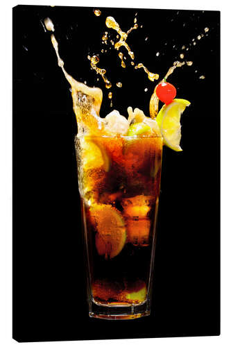 Canvastavla Cuba Libre Cocktail with splash