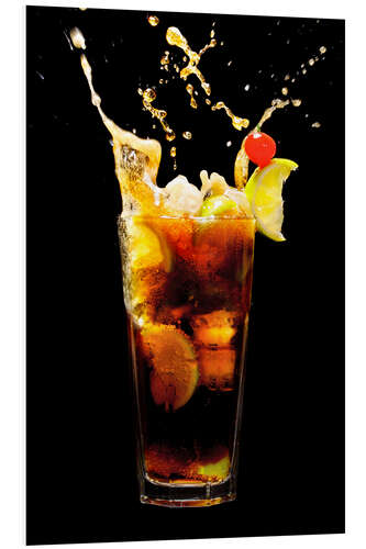 PVC print Cuba Libre Cocktail with splash