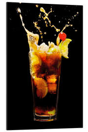 Quadro em plexi-alumínio Cuba Libre Cocktail with splash