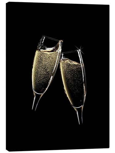 Canvas-taulu Cheers! Two champagne glasses
