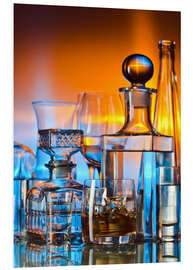 PVC print Alcoholic drinks on glass table