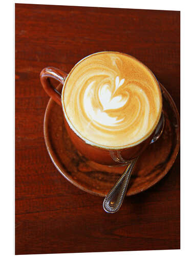 Foam board print Cappuccino with heart shape