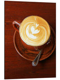 Magnettafel Cappuccino mit Herzform