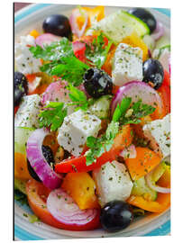 Aluminium print greek salad