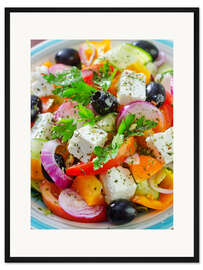 Gerahmter Kunstdruck griechischer Salat