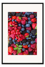 Gerahmter Kunstdruck Bunte Beeren