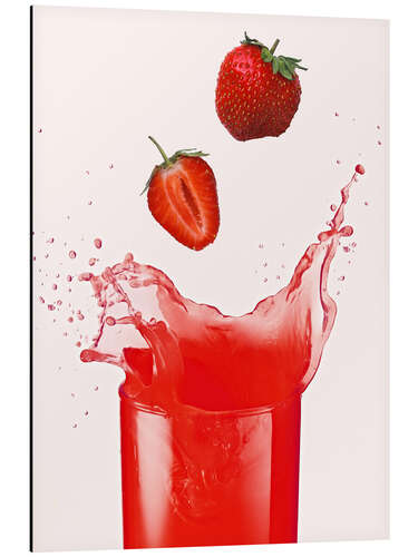 Alumiinitaulu strawberry juice