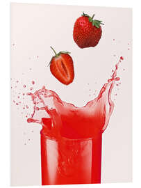 Foam board print strawberry juice