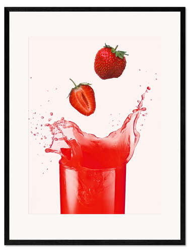 Impression artistique encadrée Jus de fraise