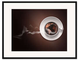 Gerahmter Kunstdruck Kaffeetasse