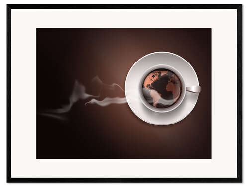 Gerahmter Kunstdruck Kaffeetasse