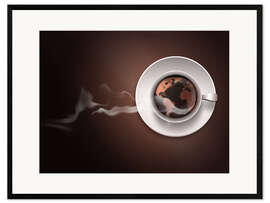 Gerahmter Kunstdruck Kaffeetasse