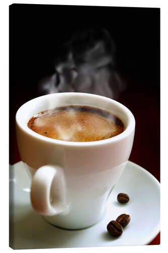 Canvas print A cup of hot coffee