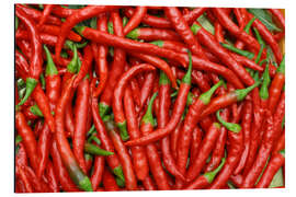 Magnettafel Rote Scharfe Chilli Schoten