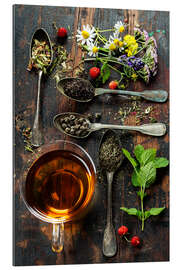 Gallery print Tea with honey, wild berries and flowers