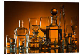 Magnettafel Getränke auf Glastisch