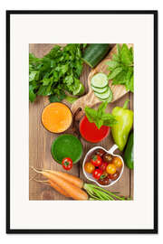 Gerahmter Kunstdruck Frische Gemüse-Smoothie