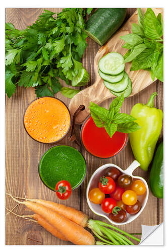 Selvklebende plakat Fresh vegetable smoothie