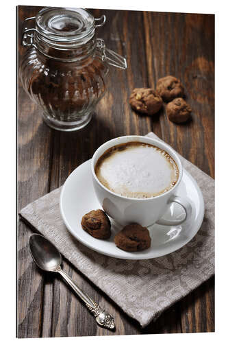 Gallery print Cup of Coffee with Cookies