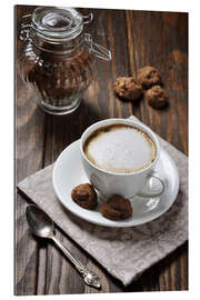 Tableau en plexi-alu Tasse de café et biscuits