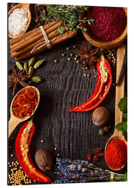 Magnettafel Scharfe Gewürze und Kräuter