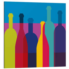 Magnettafel Weinflaschen