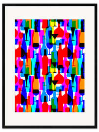 Framed art print Bottles 