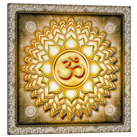 Stampa su plexi-alluminio Sahasrara Chakra - Series I Golden