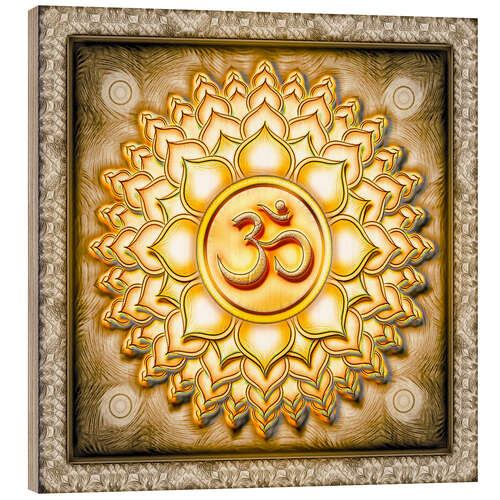 Quadro de madeira Sahasrara Chakra - Series I Golden