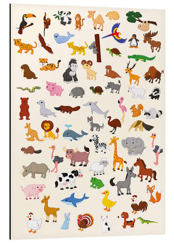 Aluminium print Animal World